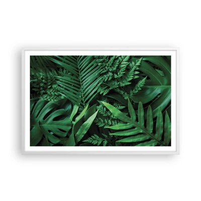 Poster in white frmae - In a Green Hug - 91x61 cm