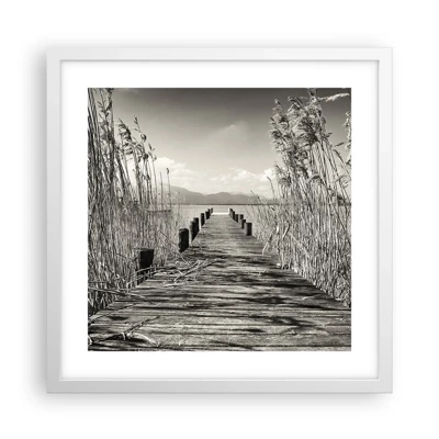 Poster in white frmae - In the Grass - 40x40 cm