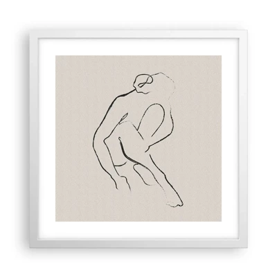 Poster in white frmae - Intimate Sketch - 40x40 cm