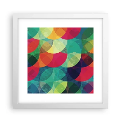 Poster in white frmae - Into the Rainbow - 30x30 cm