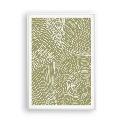 Poster in white frmae - Intricate Abstract in White - 70x100 cm