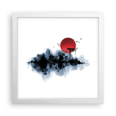 Poster in white frmae - Japanese View - 30x30 cm