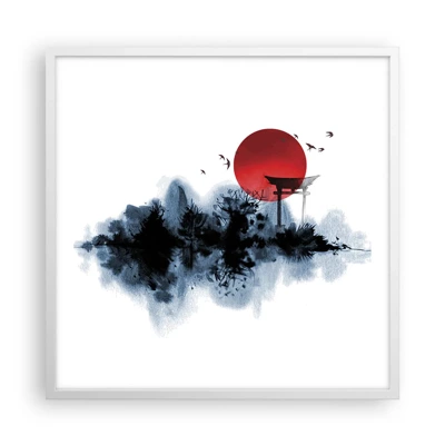 Poster in white frmae - Japanese View - 60x60 cm