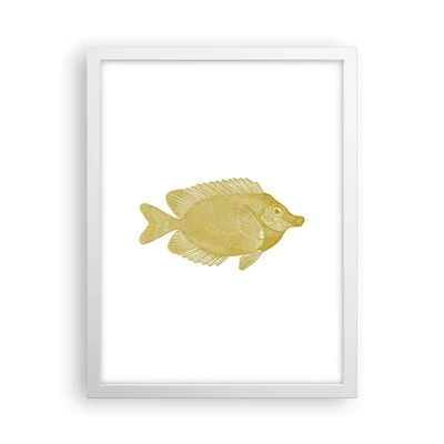 Poster in white frmae - Just a Fish - 30x40 cm