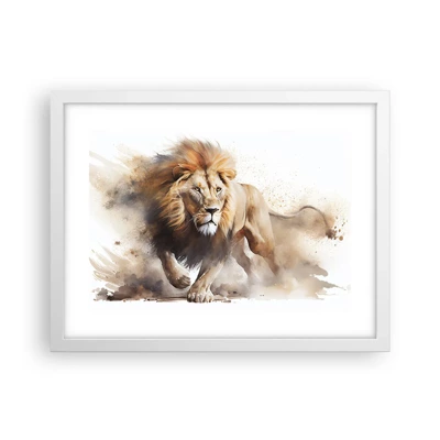 Poster in white frmae - King is on the Move - 40x30 cm