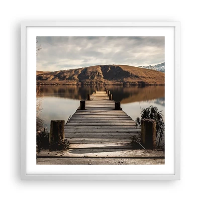 Poster in white frmae - Landscape in Silence - 50x50 cm