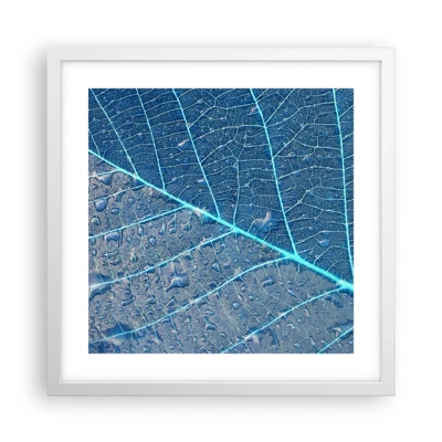 Poster in white frmae - Life in the Blue - 40x40 cm