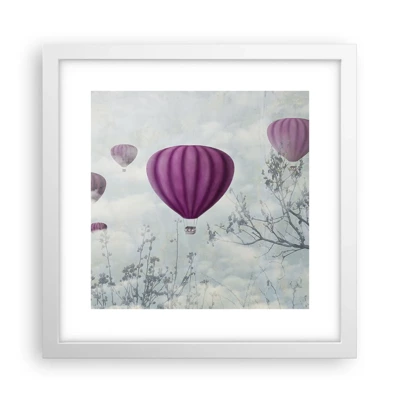 Poster in white frmae - Like Ships in the Sky - 30x30 cm