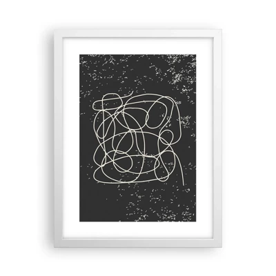 Poster in white frmae - Lost Thoughts - 30x40 cm