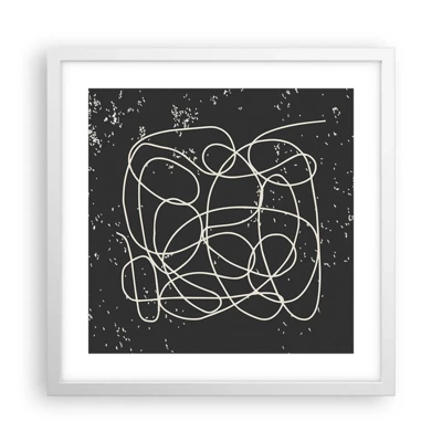 Poster in white frmae - Lost Thoughts - 40x40 cm