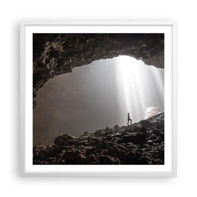 Poster in white frmae - Luminous Grotto - 60x60 cm