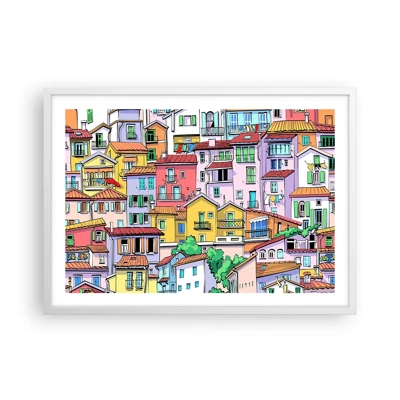 Poster in white frmae - Merry City - 70x50 cm