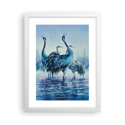 Poster in white frmae - Morning Encounter - 30x40 cm
