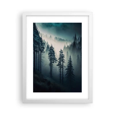 Poster in white frmae - Morning in the Mountains - 30x40 cm