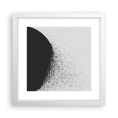 Poster in white frmae - Movement of Particles - 30x30 cm