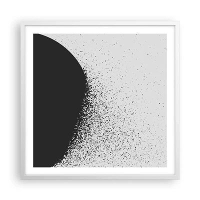 Poster in white frmae - Movement of Particles - 60x60 cm