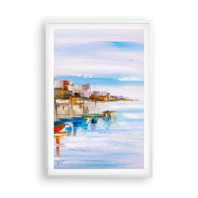 Poster in white frmae - Multicolour Town Marina - 61x91 cm