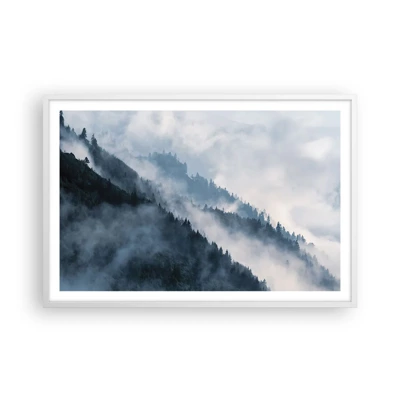 Poster in white frmae - Mysticism of the Mountains - 91x61 cm