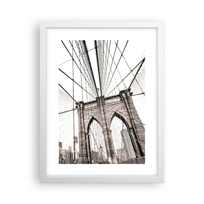 Poster in white frmae - New York Cathedral - 30x40 cm