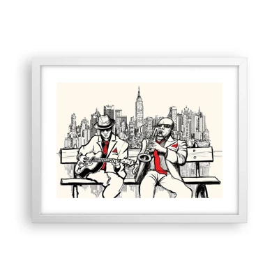 Poster in white frmae - New York Improvisation - 40x30 cm