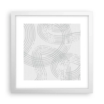 Poster in white frmae - No Straight Line - 30x30 cm