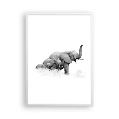 Poster in white frmae - One, Two, Three - 50x70 cm