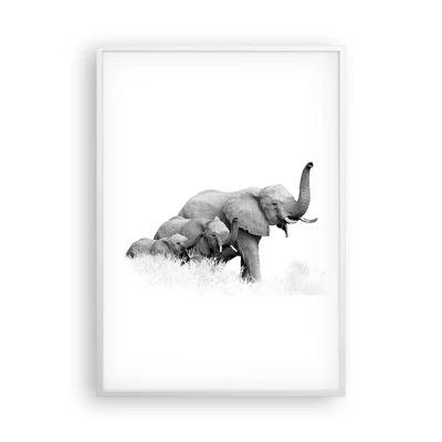 Poster in white frmae - One, Two, Three - 70x100 cm