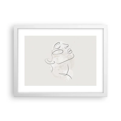 Poster in white frmae - Outline of Happiness - 40x30 cm