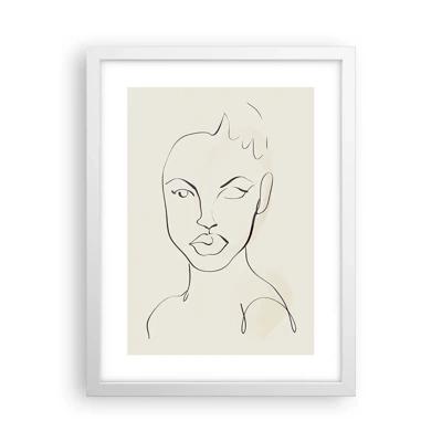 Poster in white frmae - Outline of Sensuality - 30x40 cm