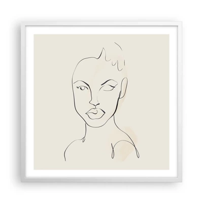 Poster in white frmae - Outline of Sensuality - 60x60 cm