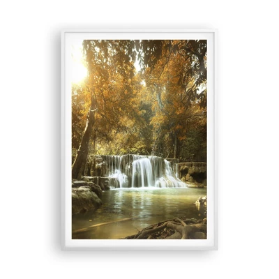 Poster in white frmae - Park Cascade - 70x100 cm