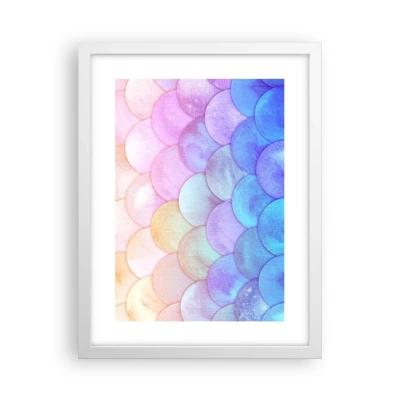 Poster in white frmae - Pearl Scale - 30x40 cm