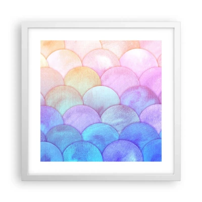 Poster in white frmae - Pearl Scale - 40x40 cm