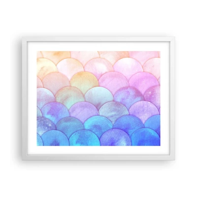 Poster in white frmae - Pearl Scale - 50x40 cm