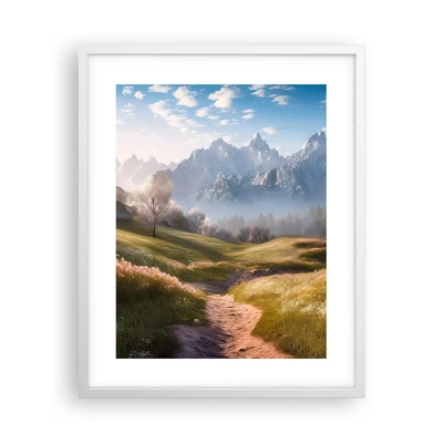 Poster in white frmae - Quiet Valley - 40x50 cm