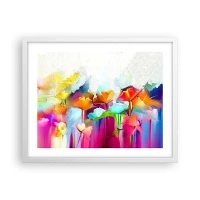 Poster in white frmae - Rainbow Has Bloomed - 50x40 cm