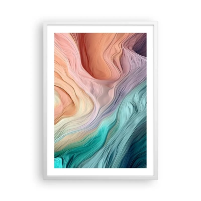 Poster in white frmae - Rainbow Wave - 50x70 cm