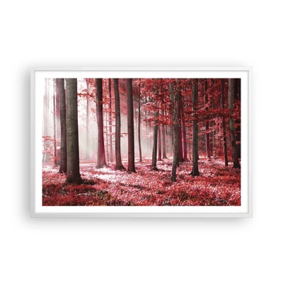 Poster in white frmae - Red Equally Beautiful - 91x61 cm