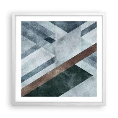 Poster in white frmae - Refined Elegance of Geometry - 50x50 cm