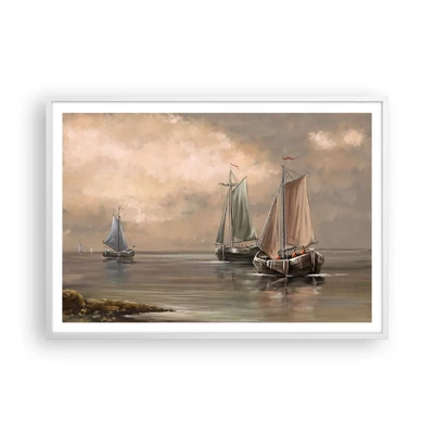 Poster in white frmae - Return of Sailors - 100x70 cm