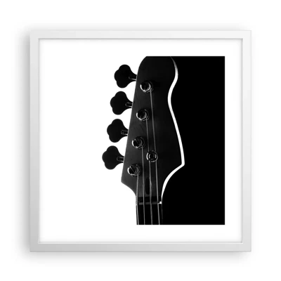 Poster in white frmae - Rock Silence - 40x40 cm