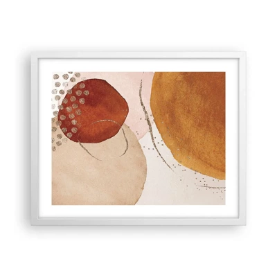 Poster in white frmae - Roundness and Movement - 50x40 cm