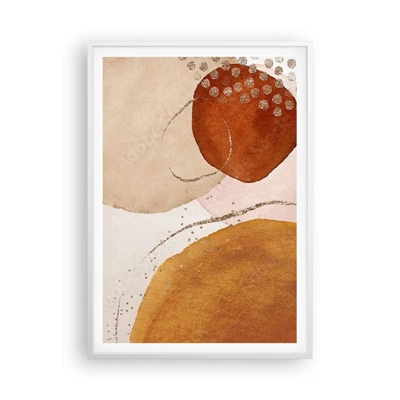 Poster in white frmae - Roundness and Movement - 70x100 cm
