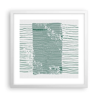 Poster in white frmae - Sea Abstract - 40x40 cm