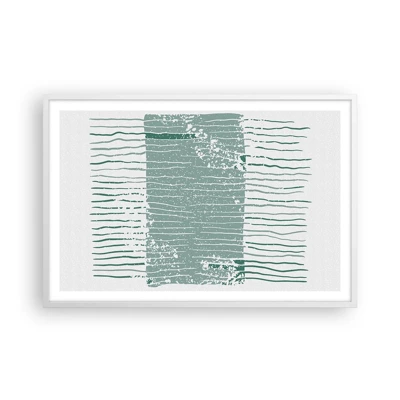 Poster in white frmae - Sea Abstract - 91x61 cm