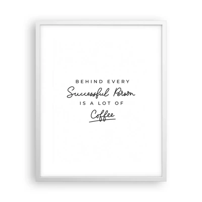 Poster in white frmae - Secret of Success - 40x50 cm