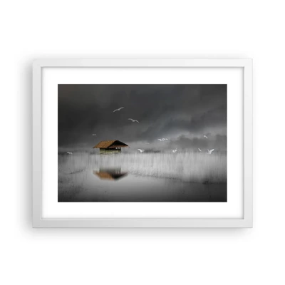 Poster in white frmae - Shelter from the Rain - 40x30 cm