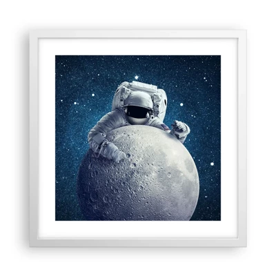 Poster in white frmae - Space Joker - 40x40 cm