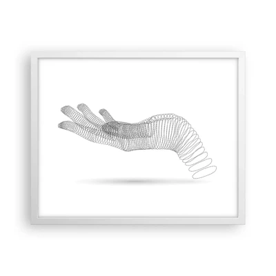 Poster in white frmae - Springy Palm - 50x40 cm