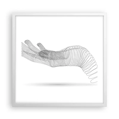 Poster in white frmae - Springy Palm - 50x50 cm